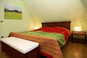 Postel nebo postele na pokoji v ubytování Ferienhaus Humptrup
