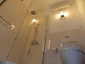 a bathroom with a shower and a toilet at AL Montenegro in Paredes de Coura +29 photos