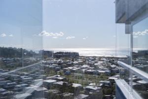 a view of a city from the window of a building at Frische-Brise-07-03 in Cuxhaven
