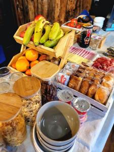the country house内部或周边提供的食物