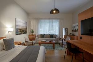 TV a/nebo společenská místnost v ubytování Casa Bosque Eduviges