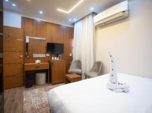 TV a/nebo společenská místnost v ubytování Tuya pyramids hotel