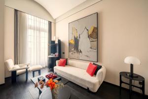Χώρος καθιστικού στο Louie Castle Sycamore Hotel