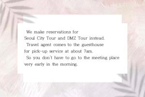 a white envelope with a note taped to it at Hanok Guesthouse Suni in Seoul