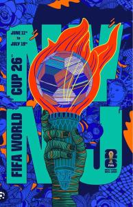 a poster for a concert with a vase on fire at Grande Lux Room- Boutique Hotel Style-15mins to NYC in Englewood