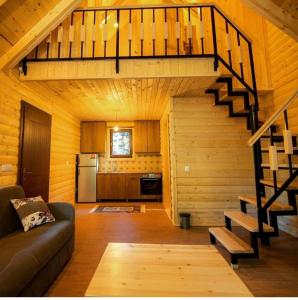 Kuchyň nebo kuchyňský kout v ubytování NMAL Cabins