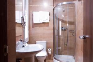 Koupelna v ubytování Hotel Hidalgo Quijada