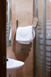 Koupelna v ubytování Hotel Hidalgo Quijada