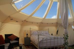 Tal-y-fan farm 6m stargazer tent客房内的一张或多张床位