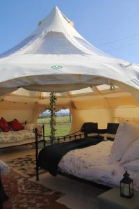 Tal-y-fan farm 6m stargazer tent客房内的一张或多张床位