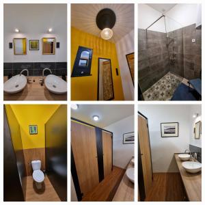 Koupelna v ubytování Kaleidoszkóp Ház Hostel