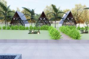 a rendering of a house with trees and plants at Casitas Rincon Village in Santa Bárbara de Samaná