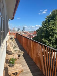 Balkón alebo terasa v ubytovaní Apartments Cafe Hexe