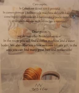 a sign with a picture of a loaf of bread at B&B al CORSO in Salerno