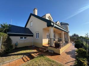 Bygningen som feriehuset ligger i