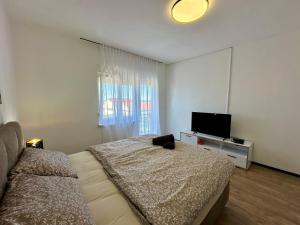 TV a/nebo společenská místnost v ubytování APARTMANI KIKI