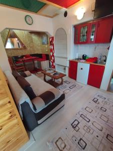 Kuchyň nebo kuchyňský kout v ubytování Apartman Mountain