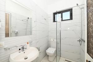 Koupelna v ubytování Hotel Fama