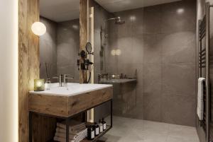 Koupelna v ubytování Hotel Käferhube