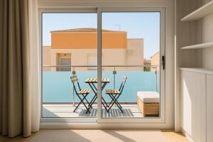 Balkón nebo terasa v ubytování Habitación en ático dúplex