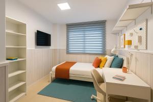 Postel nebo postele na pokoji v ubytování Habitación en ático dúplex