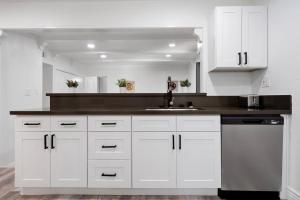 Pristine 3BD, 2BA Modern Getaway with Pool的厨房或小厨房