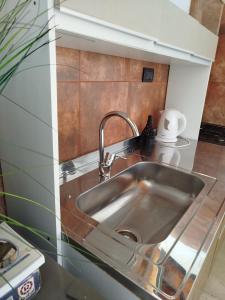 un comptoir de cuisine avec un évier dans une cuisine dans l'établissement Mi alma deptos, à Mendoza