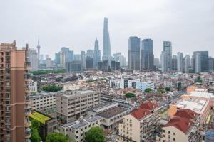 Huoneisto – kaupungin Shanghai yleisnäkymä majoituspaikasta käsin