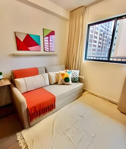 Postel nebo postele na pokoji v ubytování NOViDADE, Apto Moderno e Aconchegante