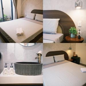 Ένα ή περισσότερα κρεβάτια σε δωμάτιο στο Bơ House- Đảo Phú Quý