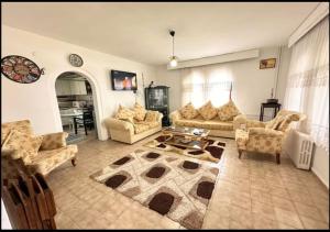 Χώρος καθιστικού στο villa magnolia