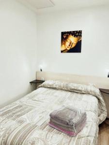 a bed in a bedroom with a picture on the wall at Sky 403 by CONFORTSKY in Pas de la Casa
