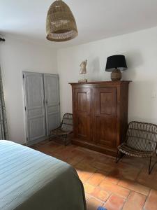Postel nebo postele na pokoji v ubytování Mas Ardéchois de caractère