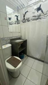 Koupelna v ubytování Pousada e Alojamento Engenho de Itaguaí