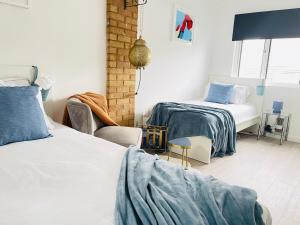 Ένα ή περισσότερα κρεβάτια σε δωμάτιο στο Sleeps 5, tranquil retreat near Peterborough town