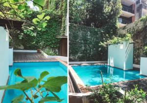 サン・イシドロにあるLoft San Isidro Hipodromo Area Hospital Centralの庭のプールの写真2枚