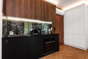 Kuchyň nebo kuchyňský kout v ubytování Baltic Amber Apartment