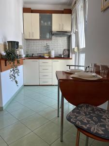 Kuchyň nebo kuchyňský kout v ubytování Apartments Znjan