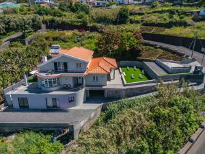 阿科达卡列塔Ocean SkyLine的从空中俯瞰一栋带院子的房子。