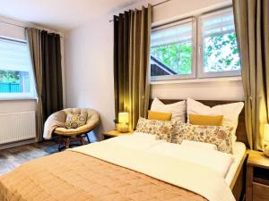 Posteľ alebo postele v izbe v ubytovaní Apartment in Ko obrzeg near Sandy Beach