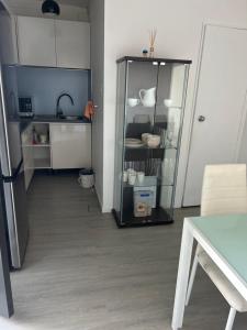 Kuchyň nebo kuchyňský kout v ubytování Cabin for rent