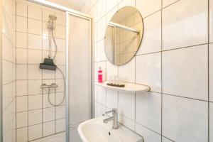 Koupelna v ubytování B&B Plompetorenzicht