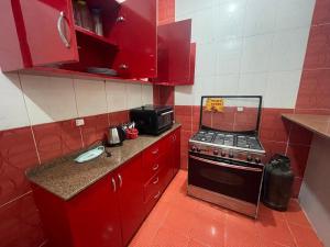 Kuchyň nebo kuchyňský kout v ubytování Marvel apartment