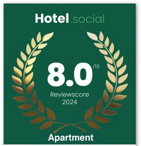a laurel wreath icon for a hotel symbol at Bentivegna Apartments in Syracuse