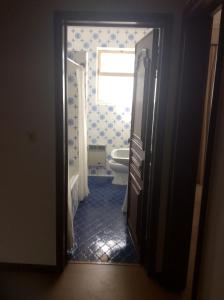 a bathroom with a toilet and a window at Casa Dos Oliva in Alcobaça +30 photos