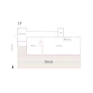 a floor plan of a room with a desk at IZU Elysian View in Koura