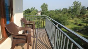 Balkón nebo terasa v ubytování AeroVale Lodge