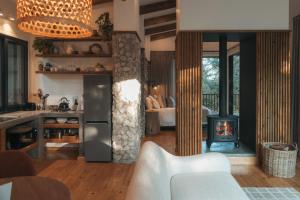 Η κουζίνα ή μικρή κουζίνα στο Boomhuis Farm Stay