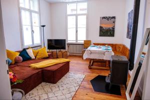 Μια τηλεόραση ή/και κέντρο ψυχαγωγίας στο Wohnung mitten im Weinparadies