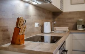 Kuchyň nebo kuchyňský kout v ubytování Apartments Kordić